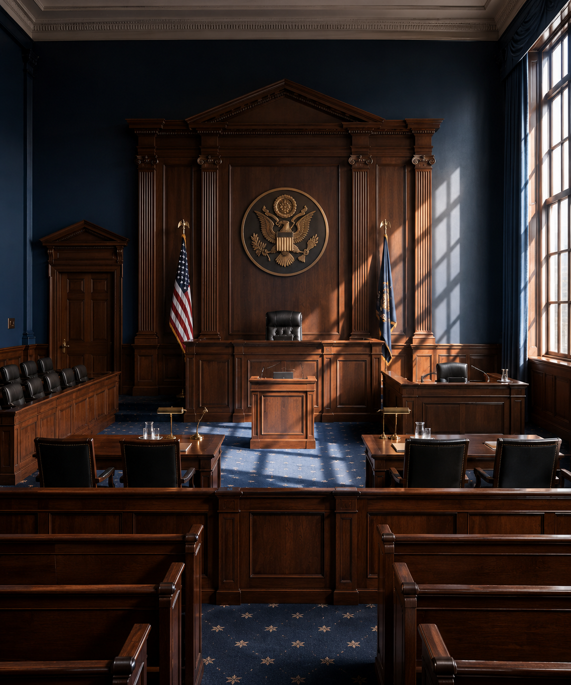 Federal courthouse architecture and courtroom context for federal appeals